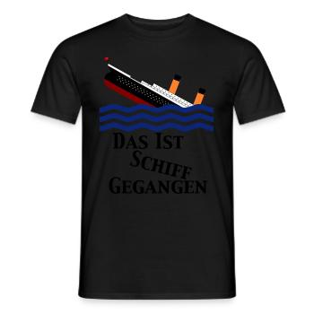 navire disparu - T-shirt homme - noir - Devant - AI Model Male 178 light (178cm)