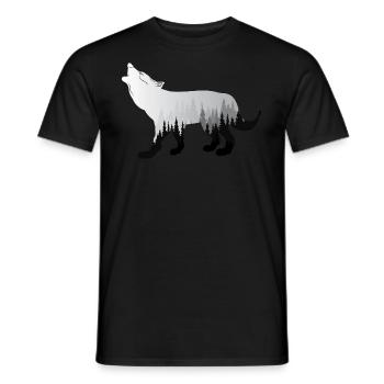 loup - T-shirt homme - noir - Devant - AI Model Male 178 light (178cm)