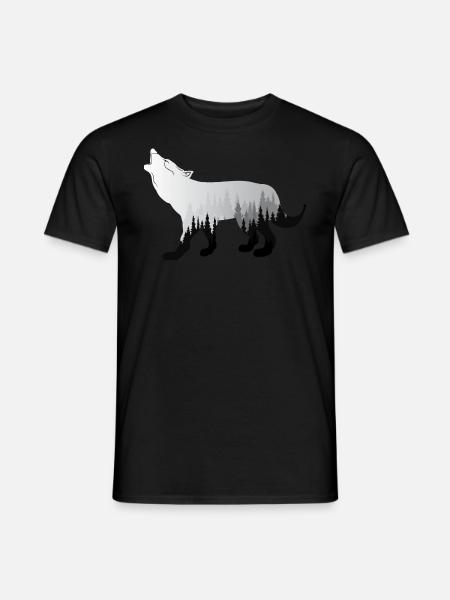 wolf - Men's T-Shirt - black
