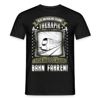 Ich brauche keine Therapie... - Männer T-Shirt - Schwarz - Vorne - AI Model Male 178 light (178cm)
