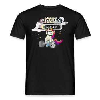 Licorne Fitness Musculation Gym - T-shirt homme - noir - Devant - AI Model Male 178 light (178cm)