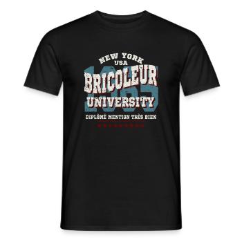 handyman graduated - Men's T-Shirt - black - Front - AI Model Male 178 light (178cm)