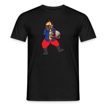 Accordéon Accordéon Folk Musik Zieharmonika D - T-shirt homme - noir - Devant - AI Model Male 178 light (178cm)