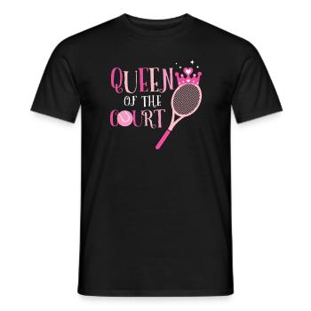 QUEEN OF THE COURT - Men's T-Shirt - black - Front - AI Model Male 178 light (178cm)