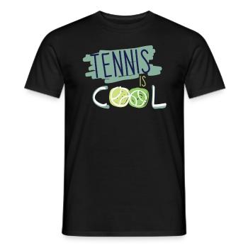 TENNIS IS COOL SPORT FIT - Männer T-Shirt - Schwarz - Vorne - AI Model Male 178 light (178cm)