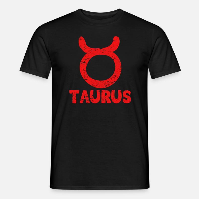 Sternzeichen Stier - Männer T-Shirt - Schwarz