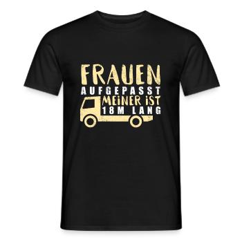 WOMEN TAKEN CARE OF MY IS 18M LONG - TRUCK MOTIV - Men's T-Shirt - black - Front - AI Model Male 178 light (178cm)