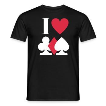 Skat heart love passion hobby gift - Men's T-Shirt - black - Front - AI Model Male 178 light (178cm)