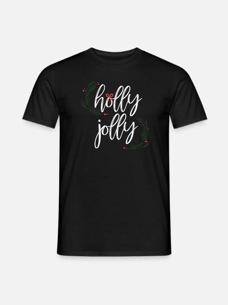 Holly Jolly Weihnachten X-mas - Männer T-Shirt - Schwarz