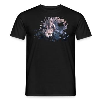 Splash couleur de loup - T-shirt homme - noir - Devant - AI Model Male 178 light (178cm)