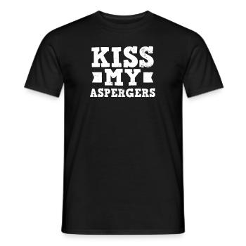 Asperger-Kuss mein Aspergers Geschenk - Männer T-Shirt - Schwarz - Vorne - AI Model Male 178 light (178cm)