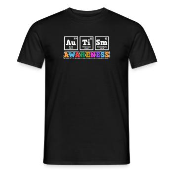 Asperger-Autismus-Bewusstseins-Element-Geschenk - Männer T-Shirt - Schwarz - Vorne - AI Model Male 178 light (178cm)