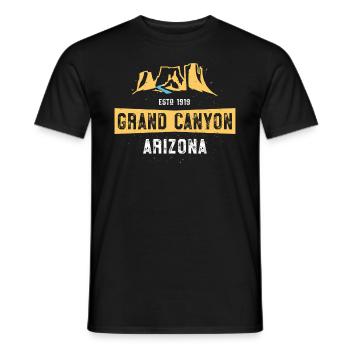 Grand Canyon-T-Shirt - Geschenk 1910 des Arizona-Nationalparks - Männer T-Shirt - Schwarz - Vorne - AI Model Male 178 light (178cm)