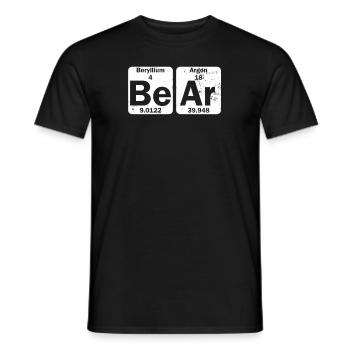 Gay Daddy Periodensystem Bär Geschenk - Männer T-Shirt - Schwarz - Vorne - AI Model Male 178 light (178cm)