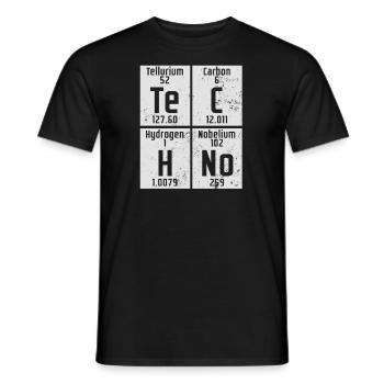 Edm Rave Periodensystem Chemistry Techno Geschenk - Männer T-Shirt - Schwarz - Vorne - AI Model Male 178 light (178cm)