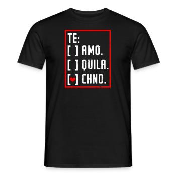 Edm Rave Te Amo Techno Gift - Men's T-Shirt - black - Front - AI Model Male 178 light (178cm)