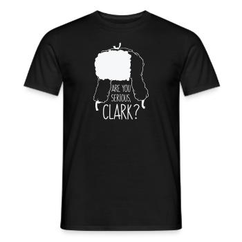 Christmas Santa Claus Are You Serious Clark - Men's T-Shirt - black - Front - AI Model Male 178 light (178cm)