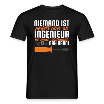 Ingénieur disant cadeau - T-shirt homme - noir - Devant - AI Model Male 178 light (178cm)