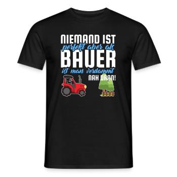 Fermier fermier fermier disant - T-shirt homme - noir - Devant - AI Model Male 178 light (178cm)
