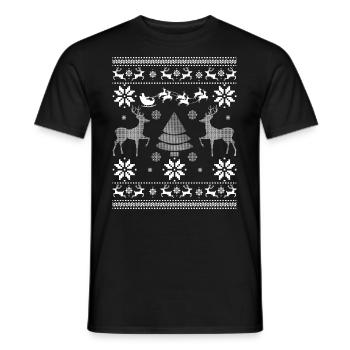 Ugly Christmes Sweater - Männer T-Shirt - Schwarz - Vorne - AI Model Male 178 light (178cm)
