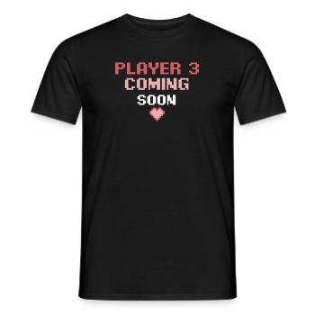 Gamer-Paar-Spieler 3 Schwangerschafts-Mitteilungs-Geschenk - Männer T-Shirt - Schwarz - Vorne - AI Model Male 178 light (178cm)