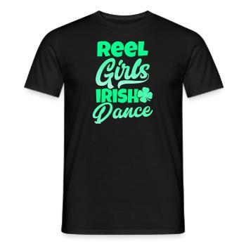 Irish Dance Reel Girls Irish Dance Gift - Men's T-Shirt - black - Front - AI Model Male 178 light (178cm)