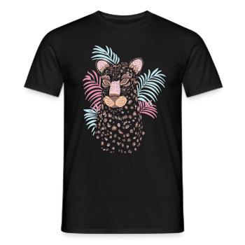80s Pastel Color Cat - Männer T-Shirt - Schwarz - Vorne - AI Model Male 178 light (178cm)