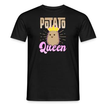 Vegan Potato Potato Queen Gift - T-shirt homme - noir - Devant - AI Model Male 178 light (178cm)