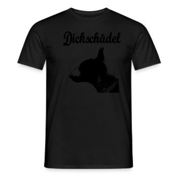 Thick Skull Bull Terrier Shirt - Men's T-Shirt - black - Front - AI Model Male 178 light (178cm)