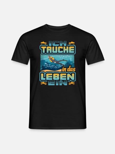 Taucher, Tauchen, Dive, Diving - Männer T-Shirt - Schwarz