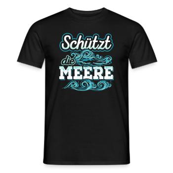 Schützt die Meere - Männer T-Shirt - Schwarz - Vorne - AI Model Male 178 light (178cm)