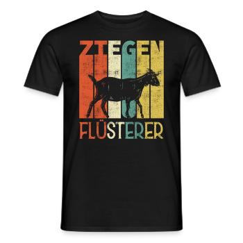 Ziegen Flüsterer Lustiges Landwirt Bauer Ziege - Männer T-Shirt - Schwarz - Vorne - AI Model Male 178 light (178cm)