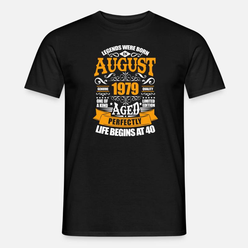 August 1979 - Männer T-Shirt - Schwarz