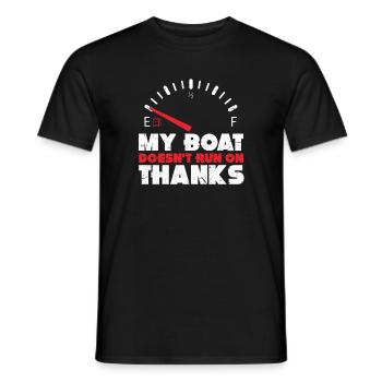 Boot - Männer T-Shirt - Schwarz - Vorne - AI Model Male 178 light (178cm)