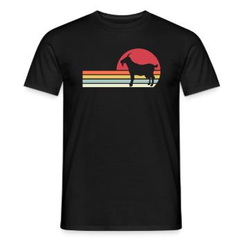 Ziege - Männer T-Shirt - Schwarz - Vorne - AI Model Male 178 light (178cm)