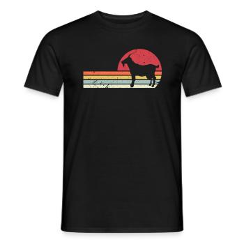 Chèvre chèvre chèvre cadeau rétro - T-shirt homme - noir - Devant - AI Model Male 178 light (178cm)