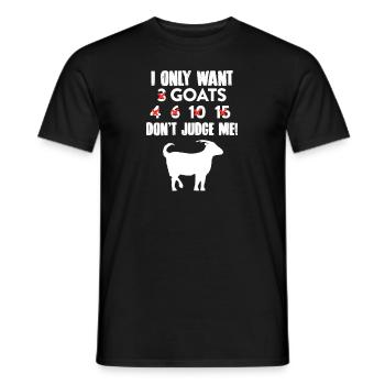 Goat goat goat goat farmer gift - Men's T-Shirt - black - Front - AI Model Male 178 light (178cm)