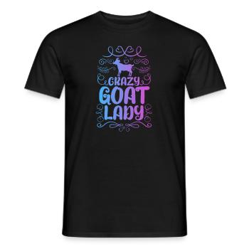 chèvre - T-shirt homme - noir - Devant - AI Model Male 178 light (178cm)