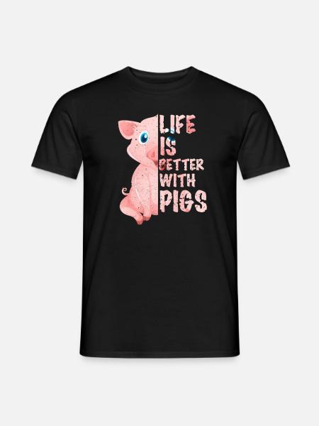 varken - Heren T-shirt - zwart