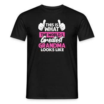 Großmutter Oma Grossmutter Enkel Mutter Geschenk - Männer T-Shirt - Schwarz - Vorne - AI Model Male 178 light (178cm)
