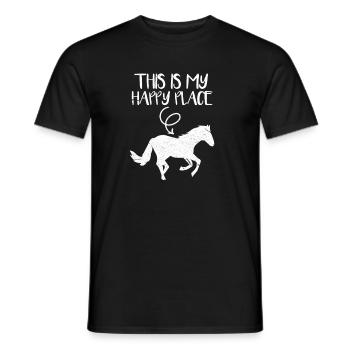 Horsewoman Rider Riding Horse Horse Gift - Men's T-Shirt - black - Front - AI Model Male 178 light (178cm)