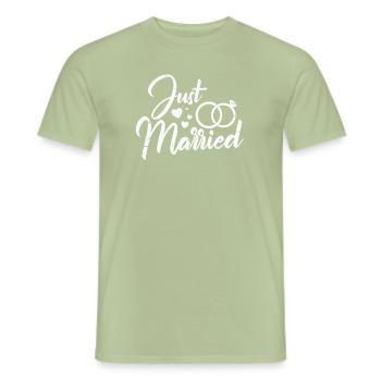 wedding - Men's T-Shirt - sage - Front - AI Model Male 178 light (178cm)