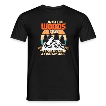 Forest Forests Holt Tree Trees Ranger Gift - Men's T-Shirt - black - Front - AI Model Male 178 light (178cm)