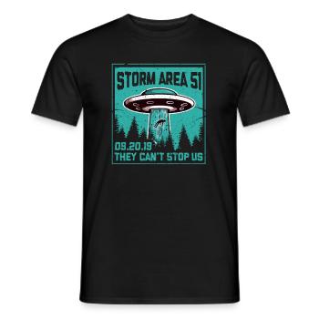 Zone mystérieuse 51 Cadeau mystérieux Alien Ufo Aliens - T-shirt homme - noir - Devant - AI Model Male 178 light (178cm)