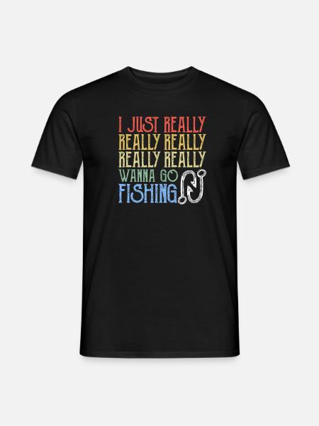 Angler Angeln Fischen Fischer Fisch Geschenk - Mænd T-shirt - sort