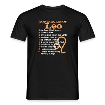 Zodiac Leo Zodiac Zodiac Leo - T-shirt homme - noir - Devant - AI Model Male 178 light (178cm)