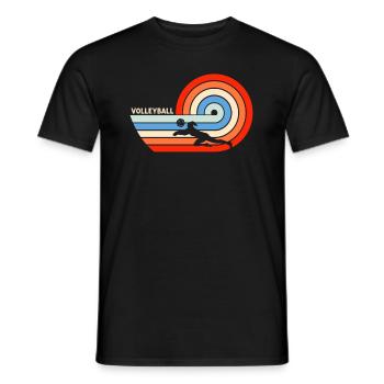 volley-ball - T-shirt homme - noir - Devant - AI Model Male 178 light (178cm)
