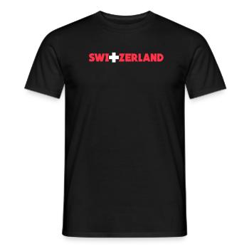 Schweiz - Männer T-Shirt - Schwarz - Vorne - AI Model Male 178 light (178cm)