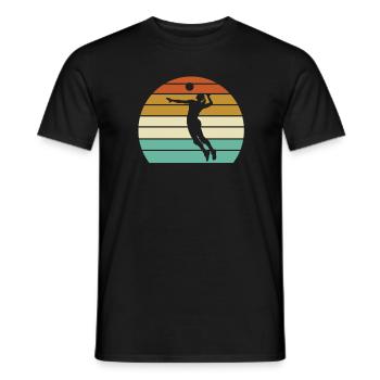 Volleyball Retro - Men's T-Shirt - black - Front - AI Model Male 178 light (178cm)