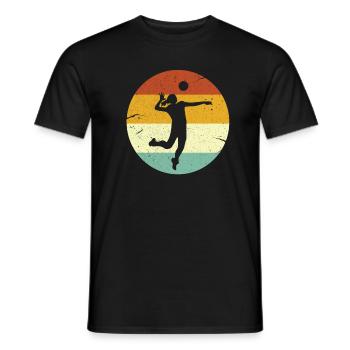 Volley Beach Volleyball Beachvolleyball Geschenk - Männer T-Shirt - Schwarz - Vorne - AI Model Male 178 light (178cm)